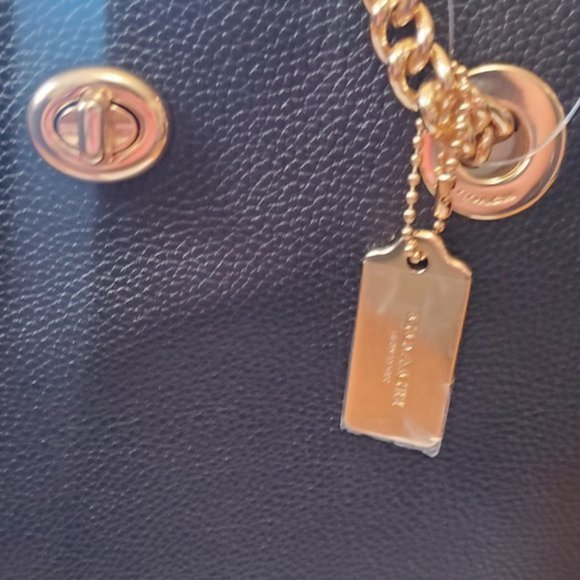 COACH Chain Bag 56830 Turnlock Black Tote NWT PRICE FIRM - Picture 7 of 8